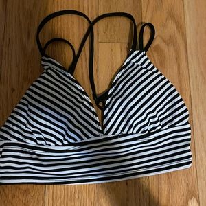 Striped bikini top